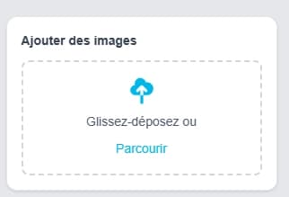 Zone d'upload et auto-crop des visuels