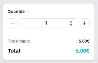 Bloc quantité et calcul des prix