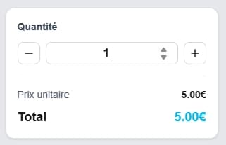 Bloc quantité et calcul des prix