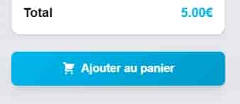 Confirmation d'ajout au panier après export